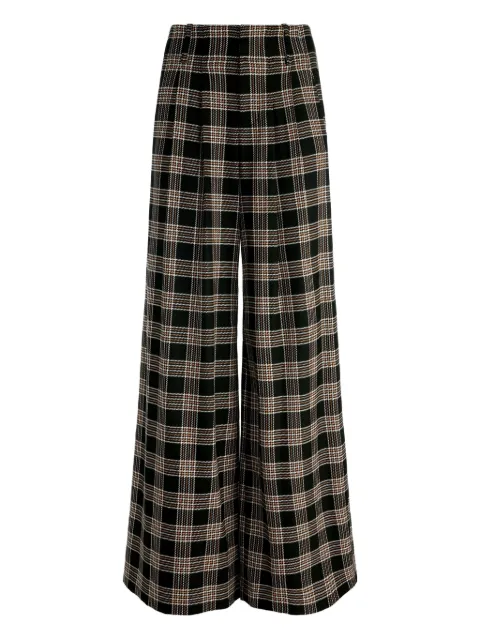 alice + olivia Eloise pleated check trousers