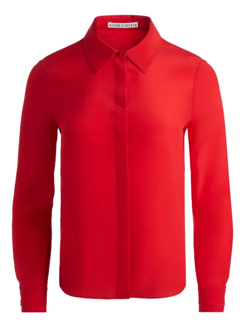 alice + olivia blusa de seda Willa