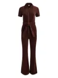 alice + olivia Gorgeous zip-front corduroy jumpsuit - Brown