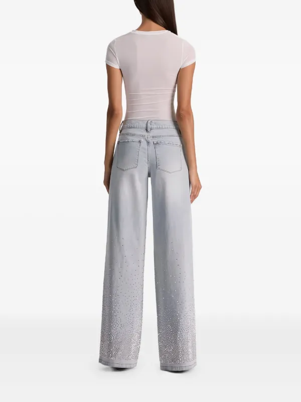Alice + Olivia Amazing Embellished Jeans | Grey | FARFETCH