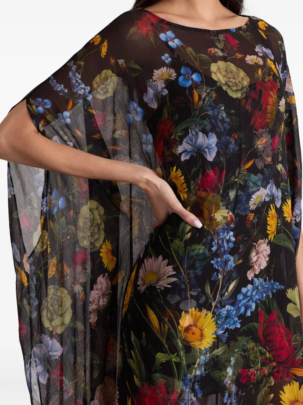 alice + olivia Jurk met bloemenprint Zwart