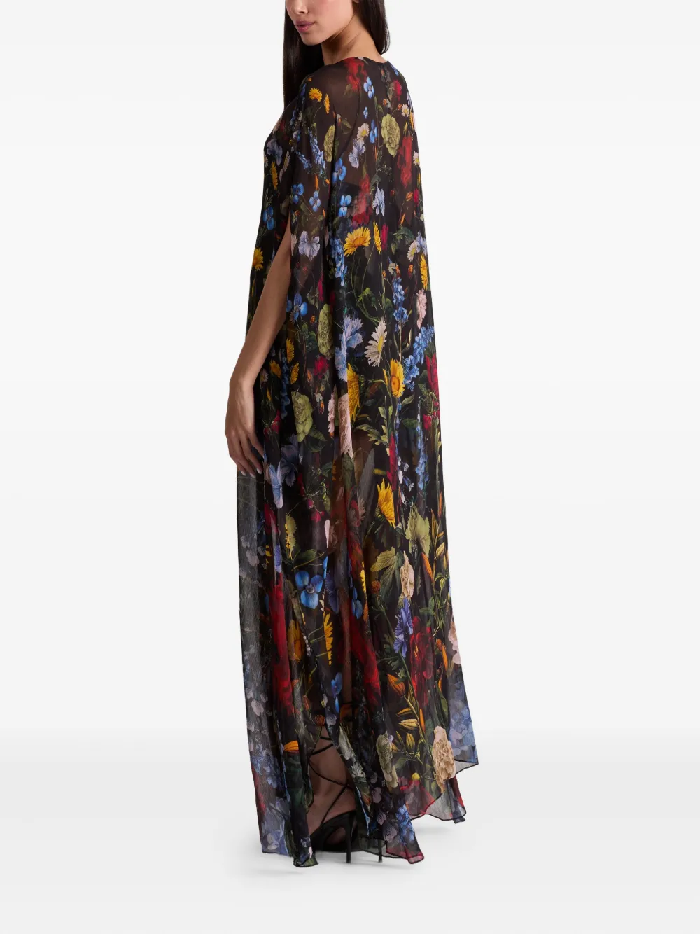 alice + olivia Jurk met bloemenprint Zwart