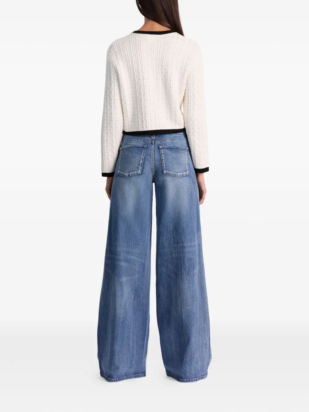 Alice And Olivia Bow-detail Cardigan In White