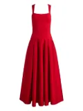 alice + olivia Adley pleated midi dress - Red