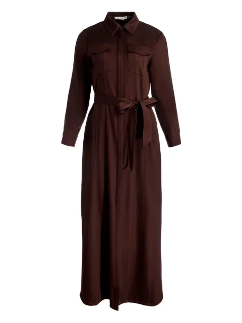 alice + olivia Chassidy belted midi dress