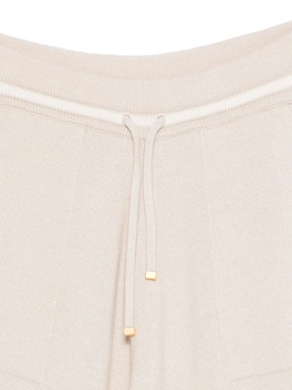 Eleventy Ribbed Drawstring Trousers In Neutral