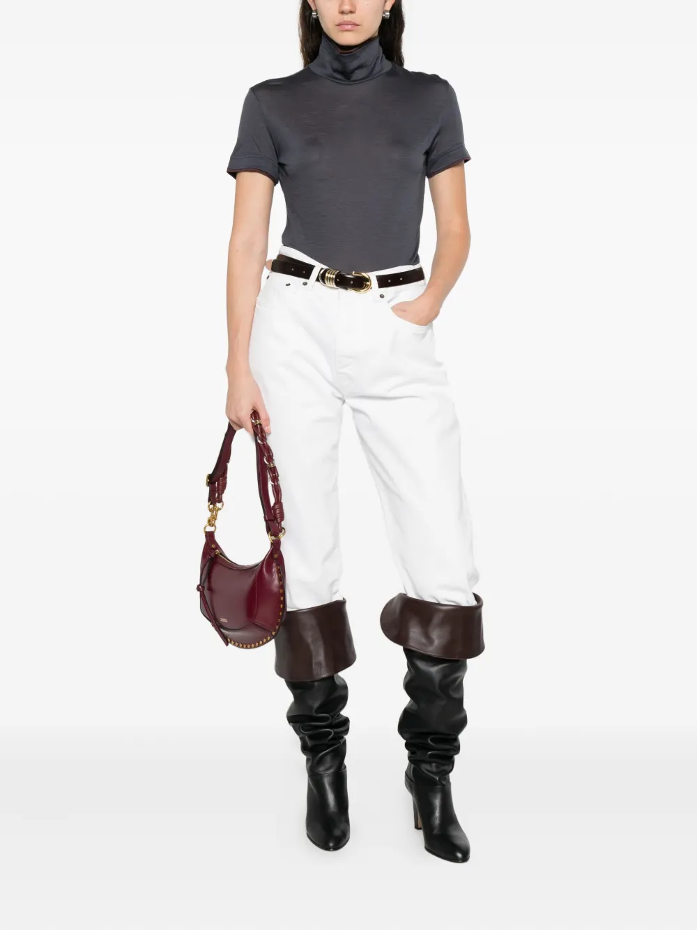 Eleventy high-neck short-sleeve top | Knitted Tops | Image 2