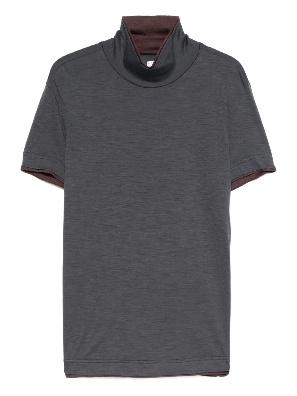 Eleventy high-neck short-sleeve top | Grey | Image 1