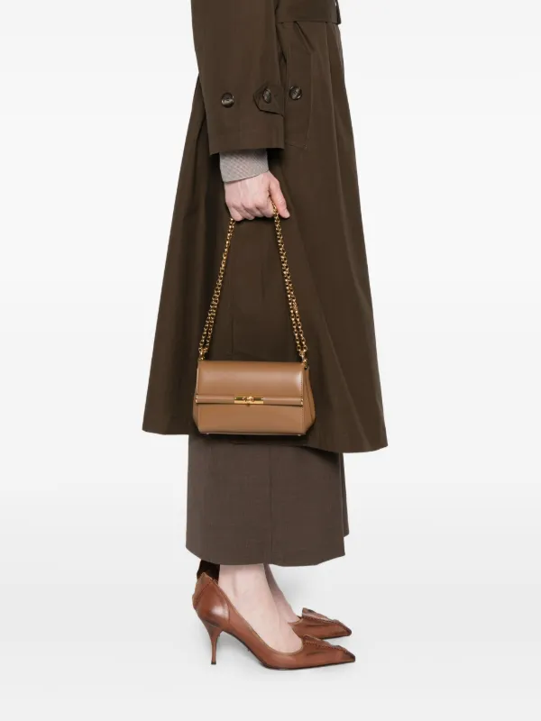 panelled leather sneakers