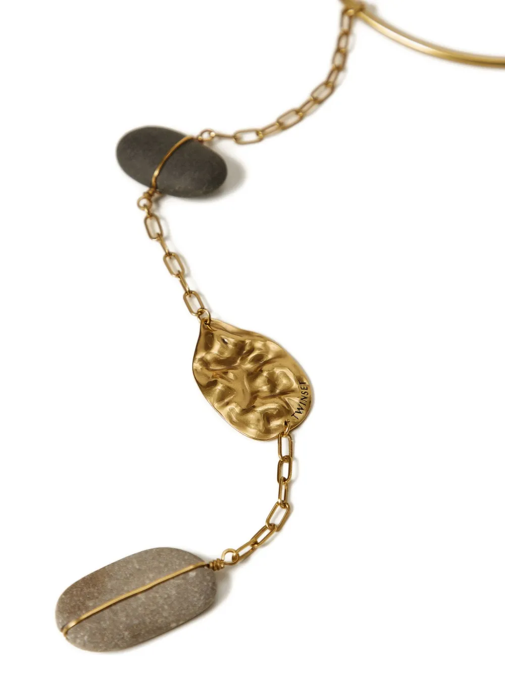 TWINSET Wikkelhalsketting met stenen - Goud