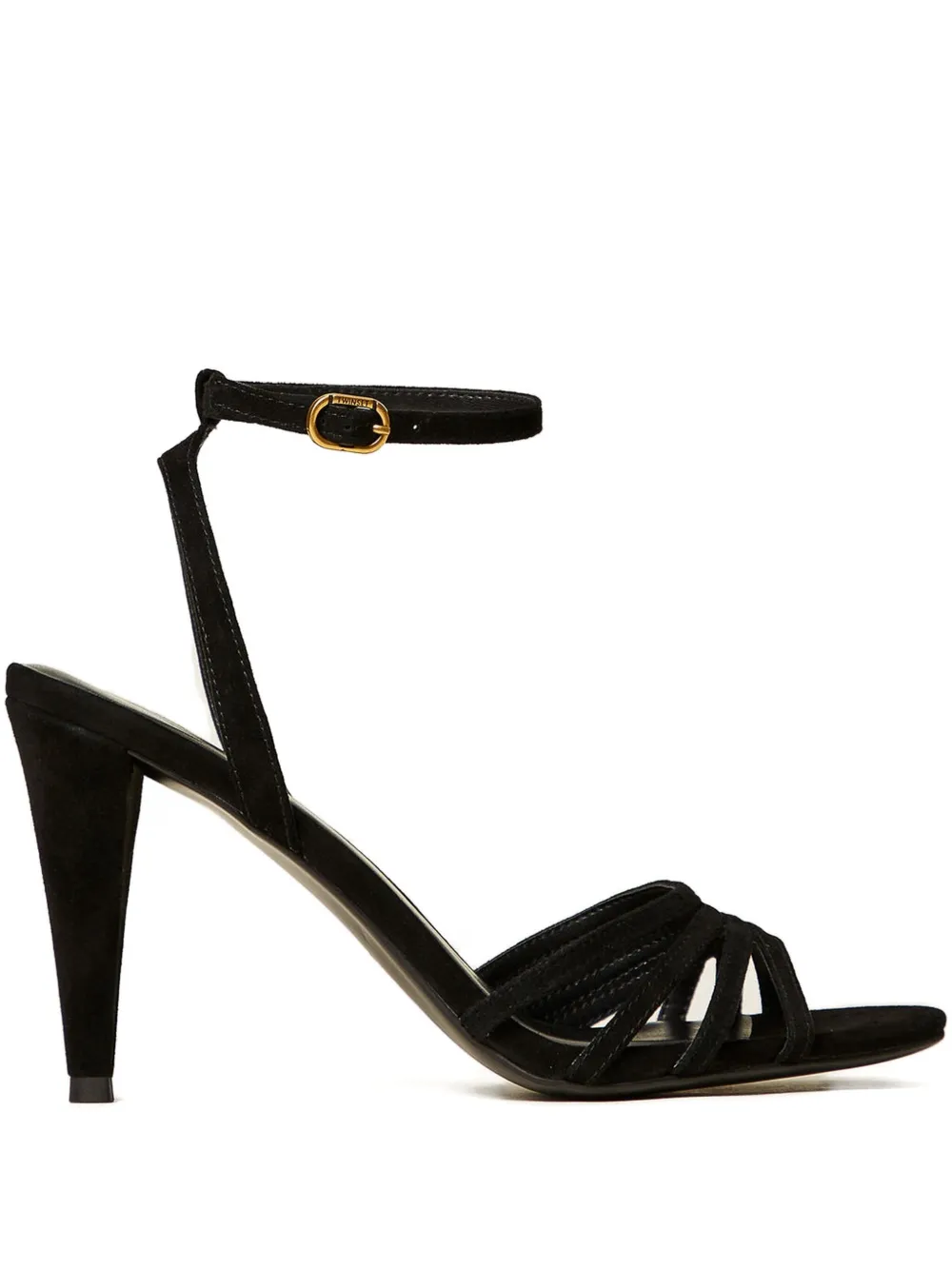 TWINSET Suède sandalen met gesp Zwart
