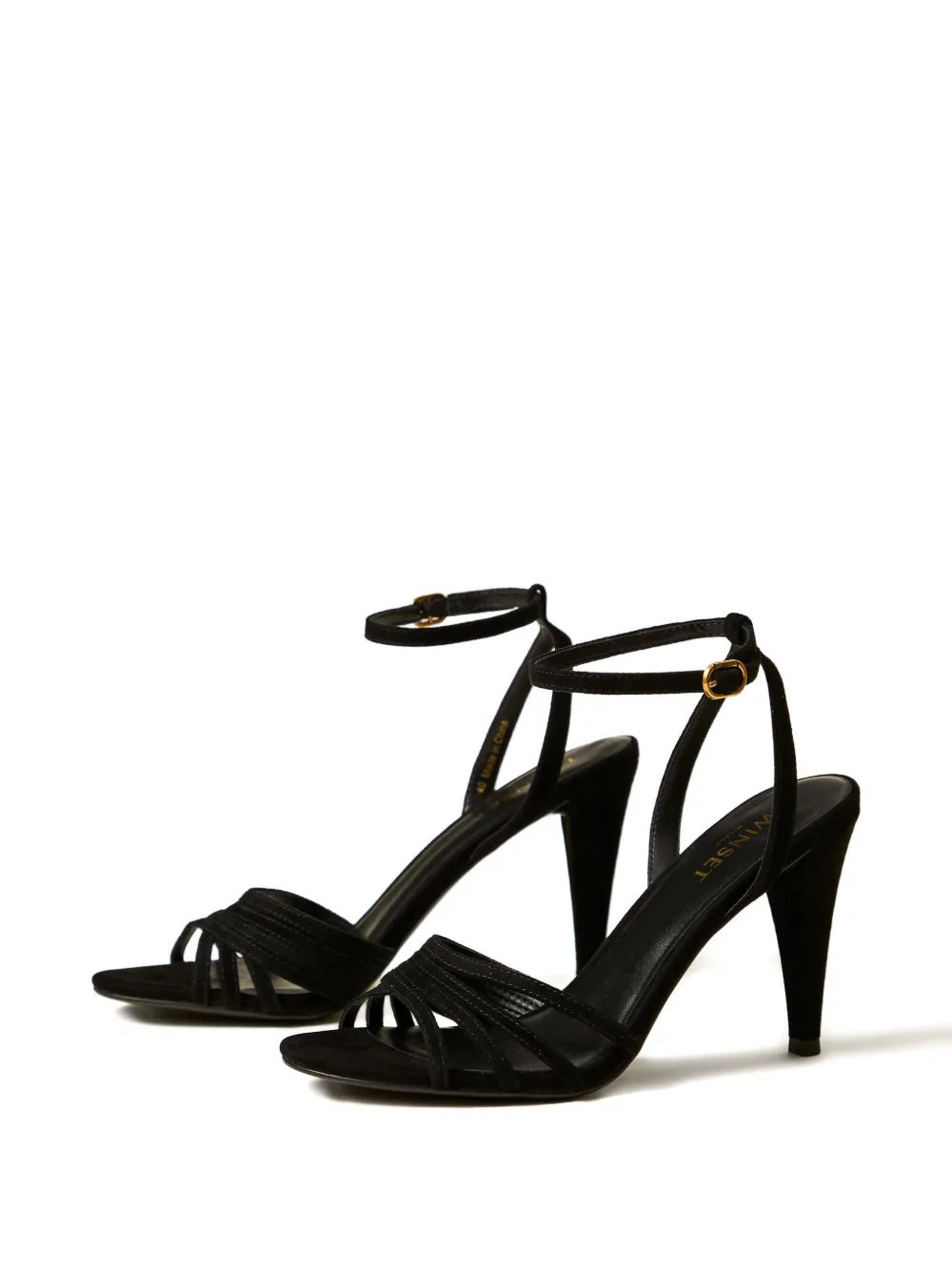 TWINSET Suède sandalen met gesp Zwart