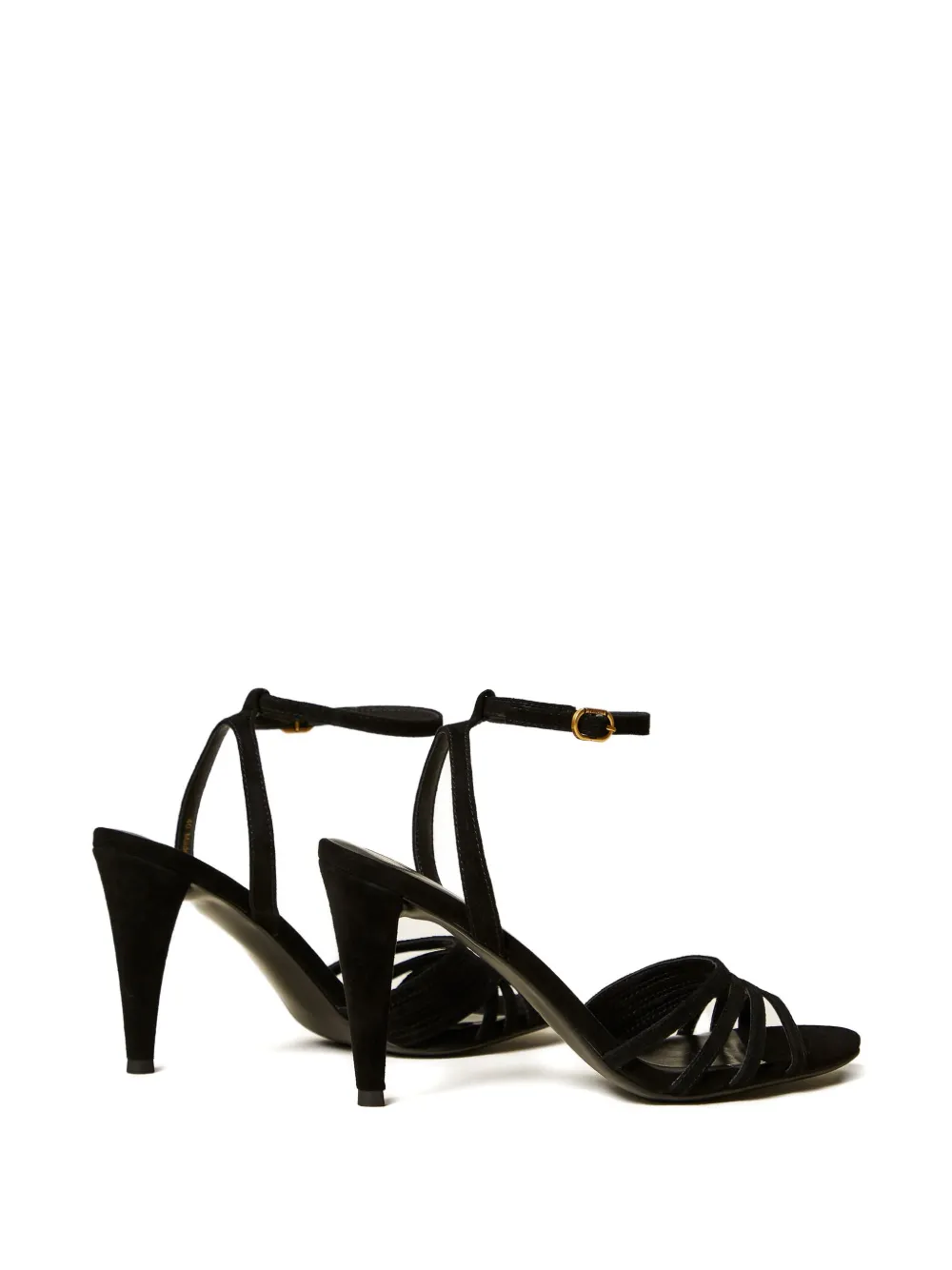 TWINSET Suède sandalen met gesp Zwart