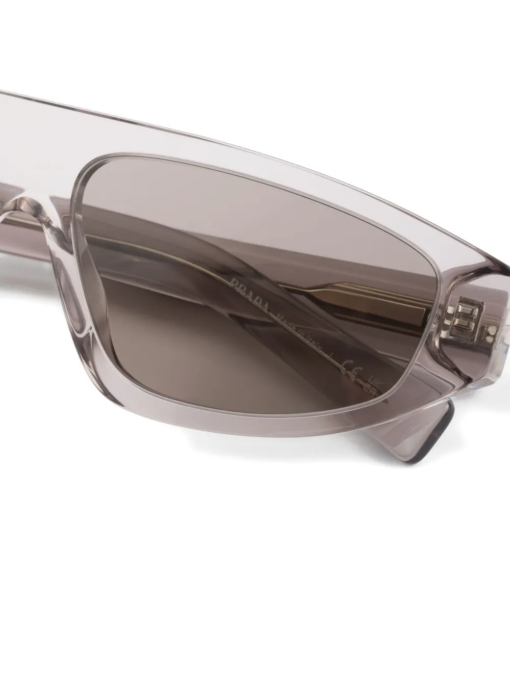 Prada Eyewear Zonnebril met geometrisch montuur Grijs