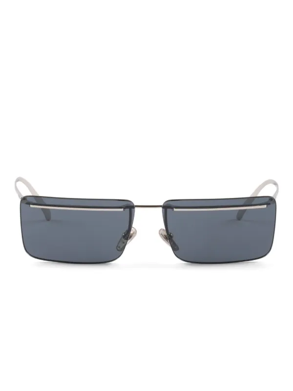 Prada Eyewear スクエアフレーム サングラス | グレー | FARFETCH JP