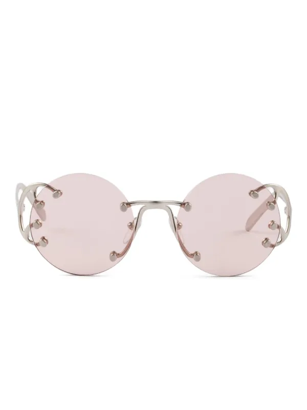 PRADA ラウンド型サングラス グレー Prada Eyewear メタル