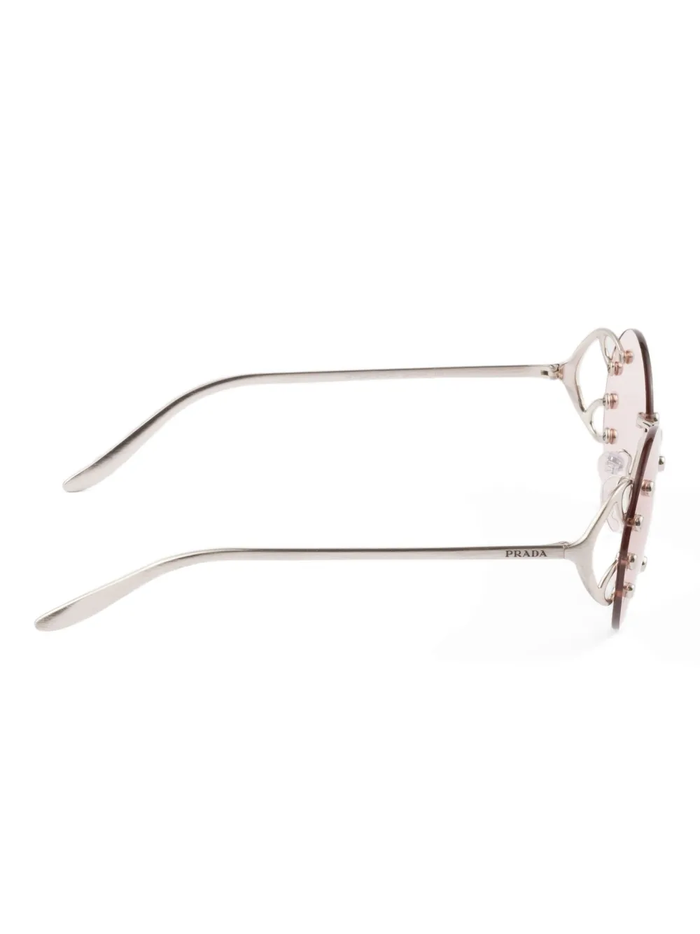 Prada Eyewear metal-frame round sunglasses Grijs
