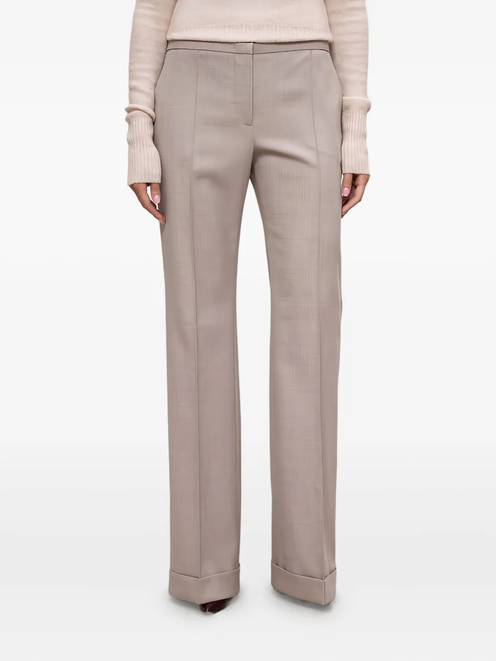 Philosophy Di Lorenzo Serafini Straight broek met gesmockt detail Beige
