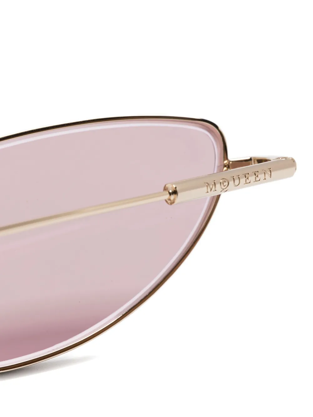 Alexander McQueen Eyewear T-bar zonnebril met cat-eye montuur Zilver