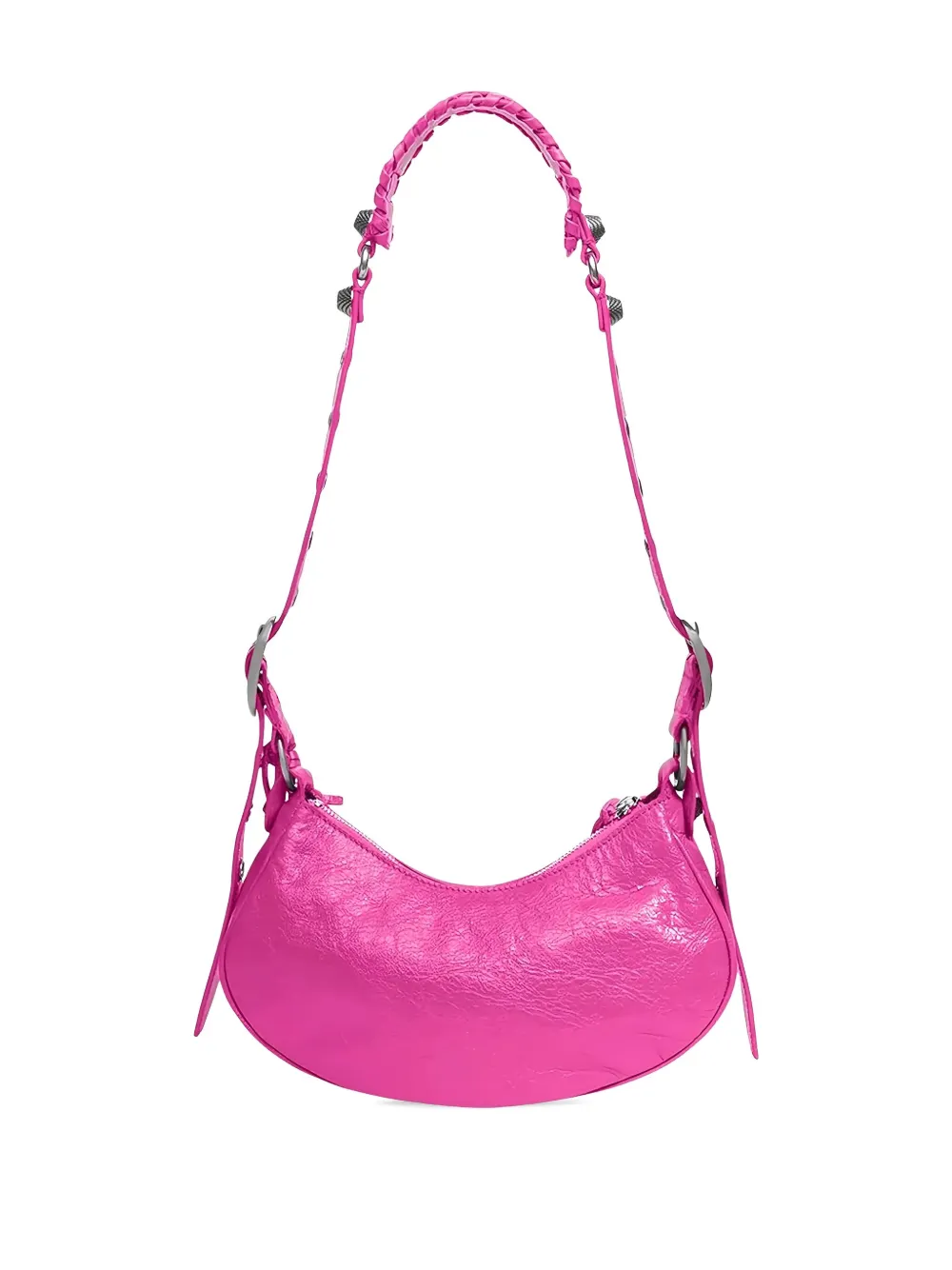 Balenciaga XS Le Cagole braided-strap heart-shaped shoulder bag - Roze