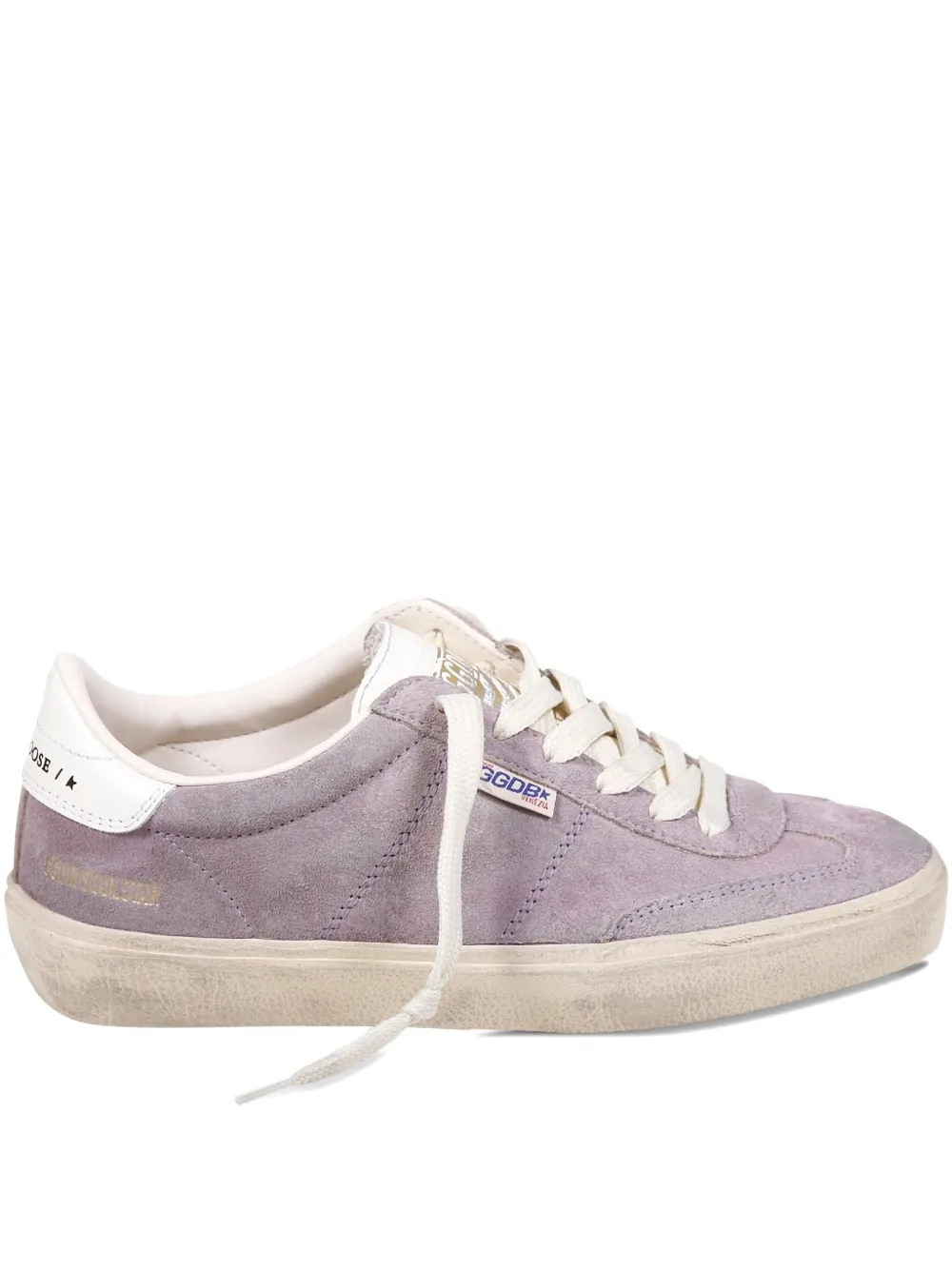 Golden Goose suede lace-up low-top sneakers Purple