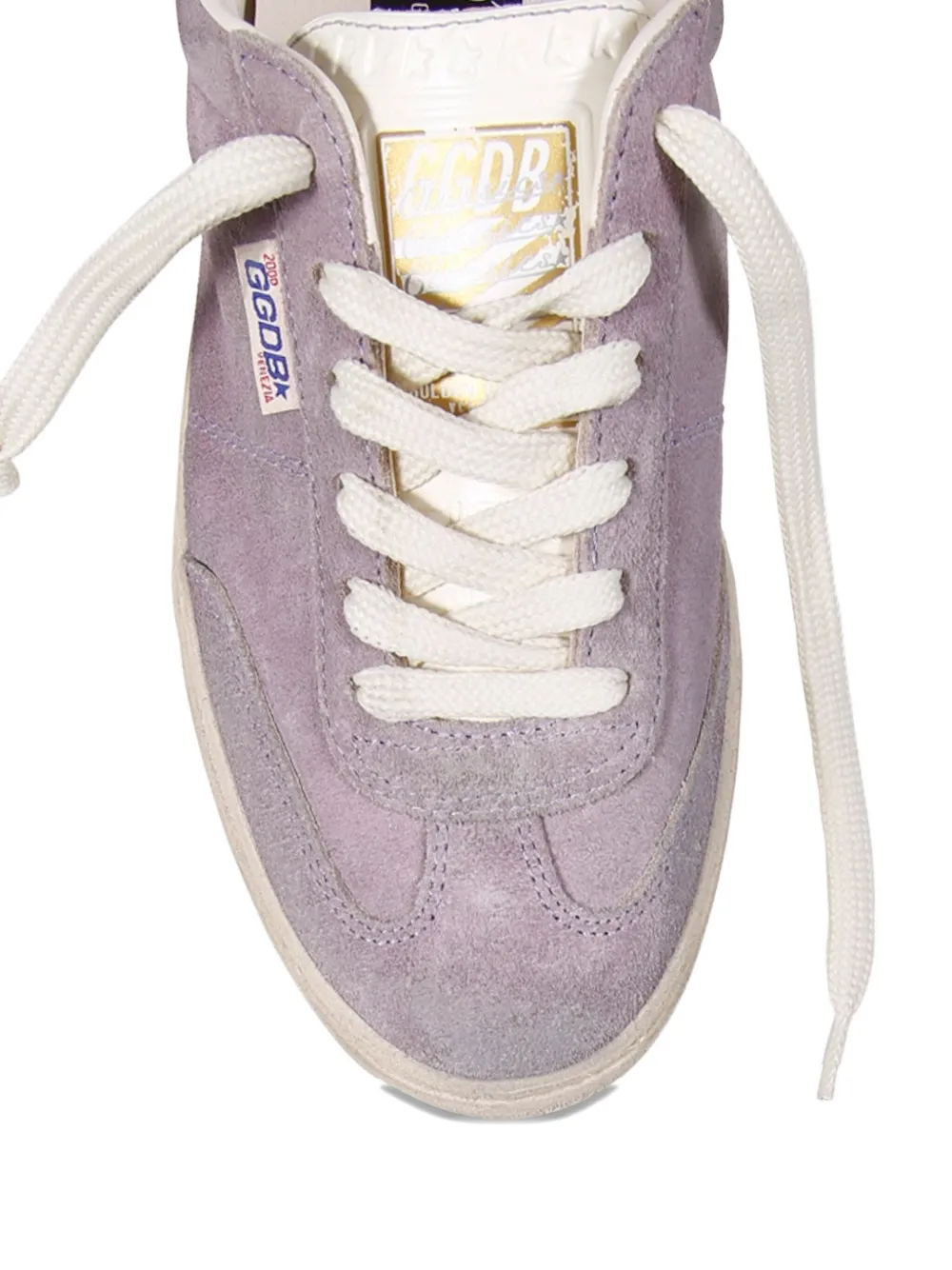Golden Goose Suede Lace-up Low-top Sneakers In Purple