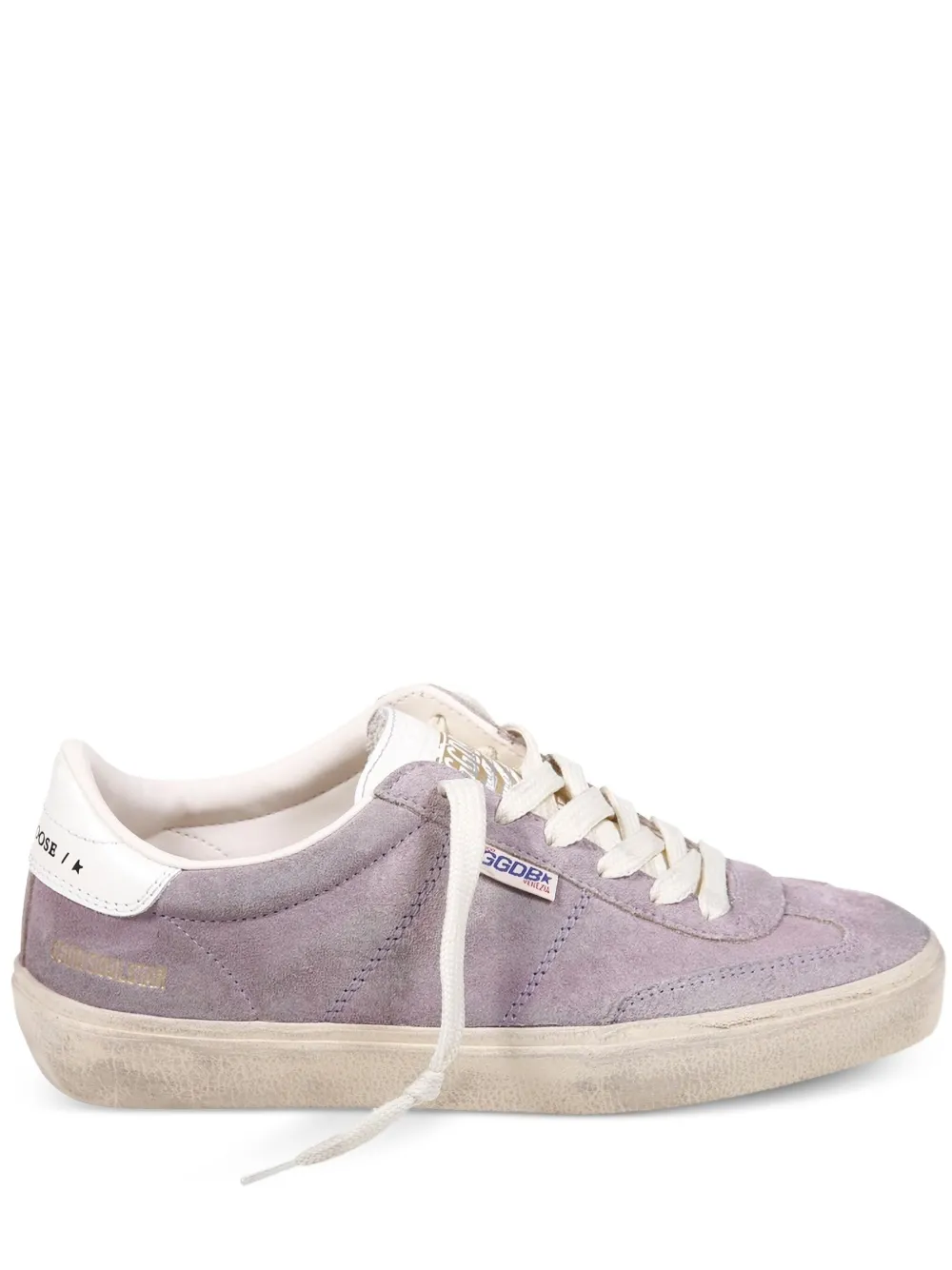 Golden Goose suede lace-up low-top sneakers Purple