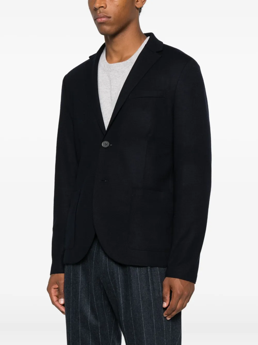 Harris Wharf London Single-breasted Wool Blazer In Black