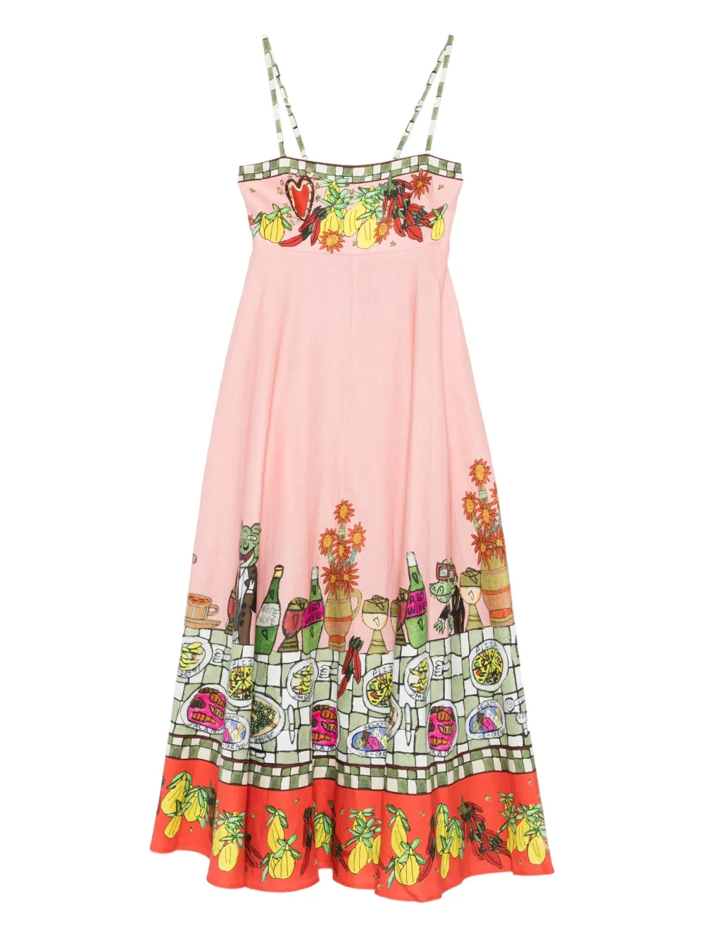 ALEMAIS floral-print A-line dress | Pink | Image 1