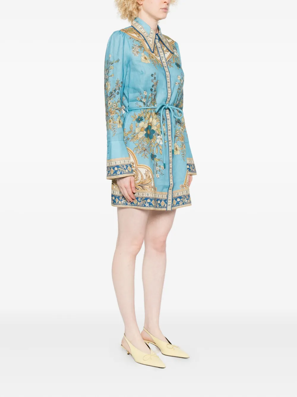 ALEMAIS Jurk met bloemenprint Blauw