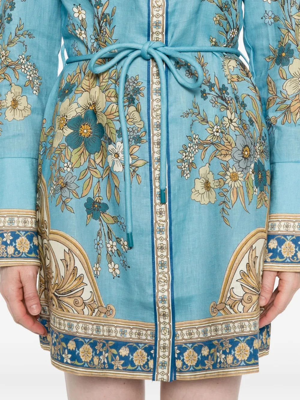 ALEMAIS Jurk met bloemenprint Blauw