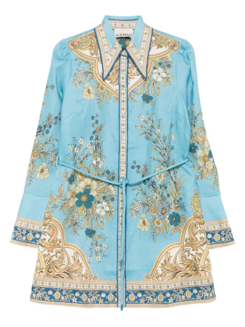 ALEMAIS floral-print belted dress