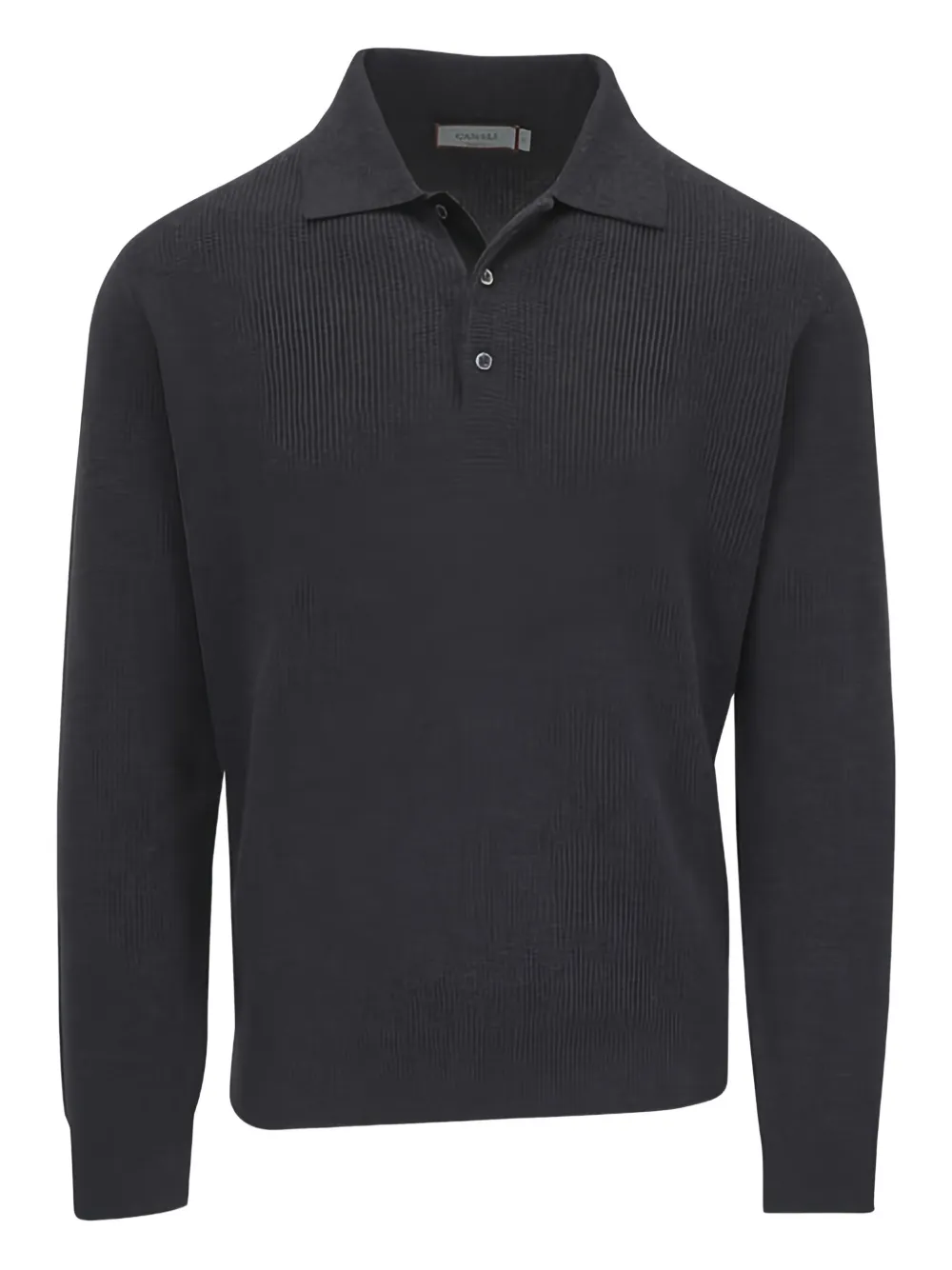 Canali long-sleeve buttoned polo shirt - Grigio
