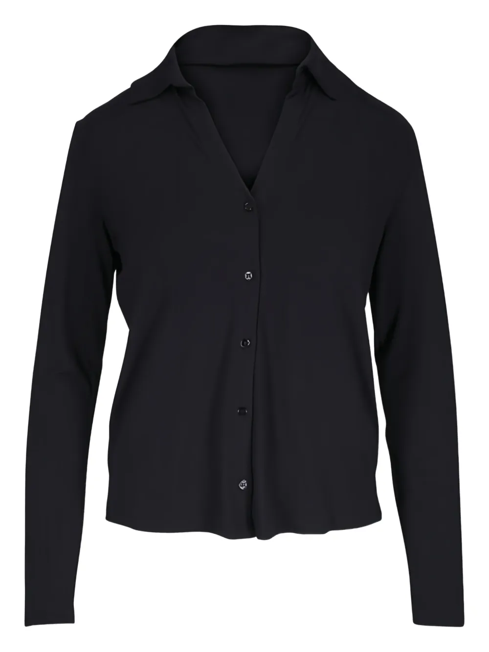 Majestic Filatures buttoned collared top - Nero