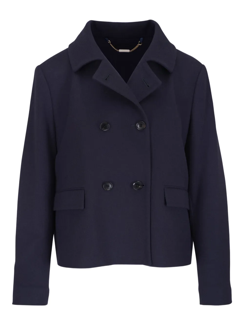 Kiton double-breasted cropped jacket | Blue | Image 1
