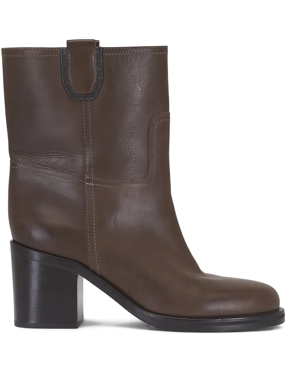 Brunello Cucinelli 60mm City pull-tab boots | Brown | Image 1