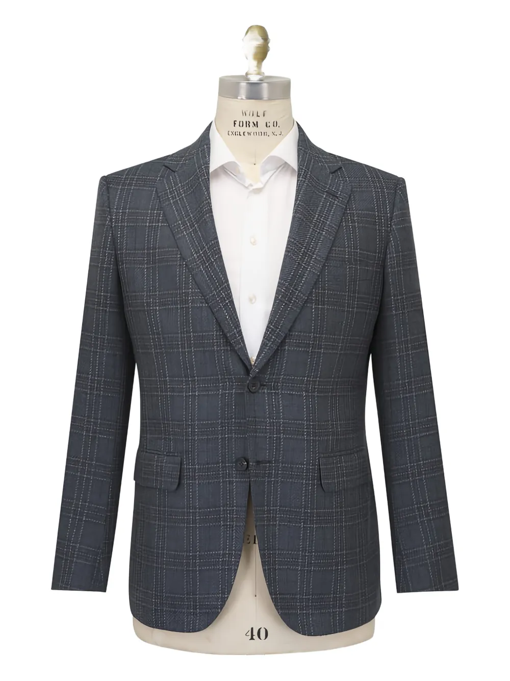 Brioni Blazer a quadri con due bottoni - Grigio