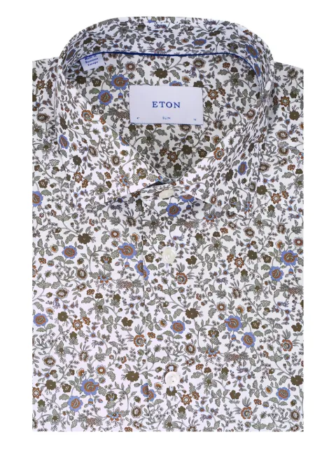 Eton floral-pattern shirt