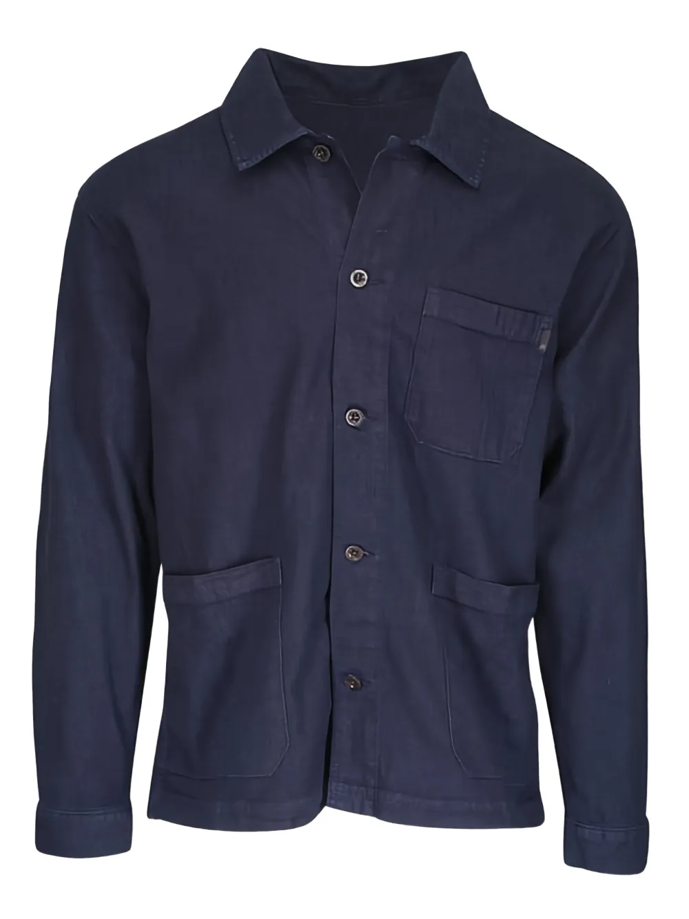 AG Jeans multiple-pocket button-front overshirt | Blue | Image 1