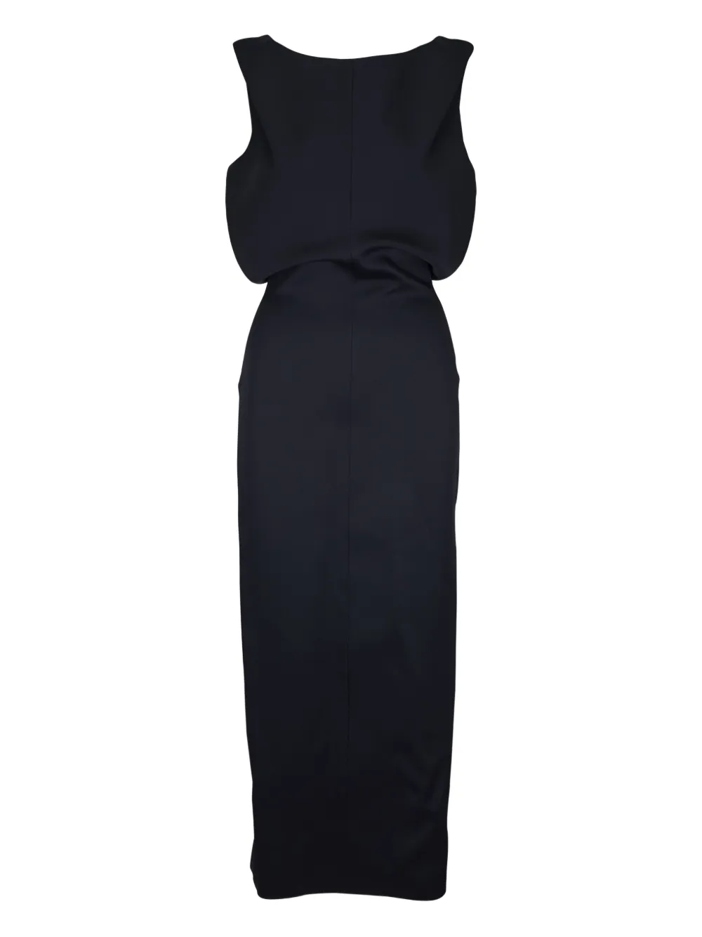 Khaite Fitted-waistband Midi Dress In Blue