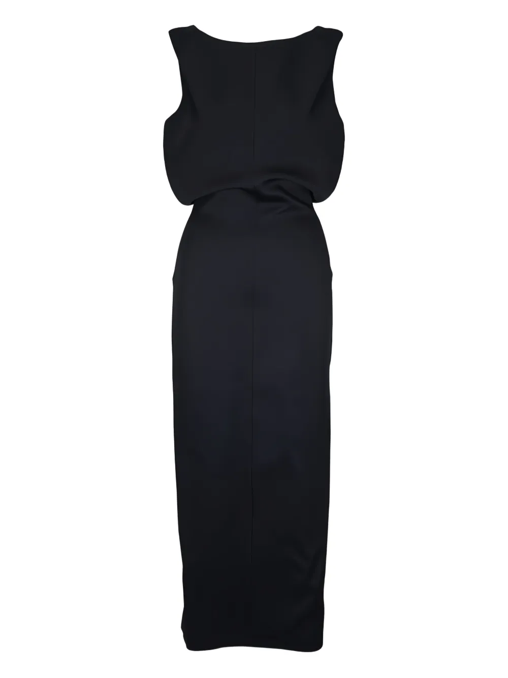KHAITE fitted-waistband midi dress - Black