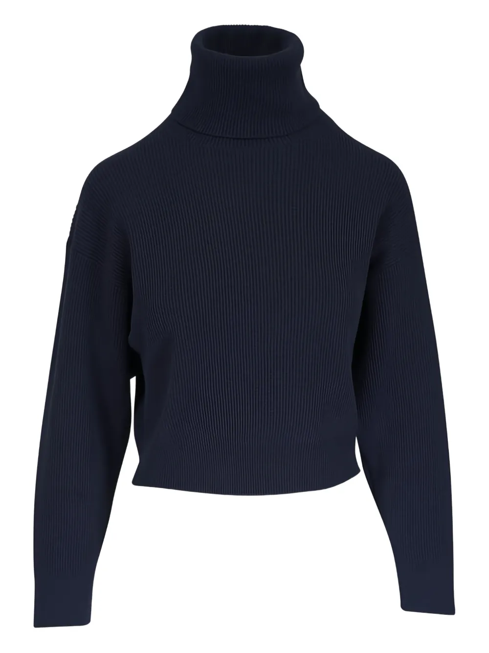 Brunello Cucinelli roll-neck ribbed sweater - Blue