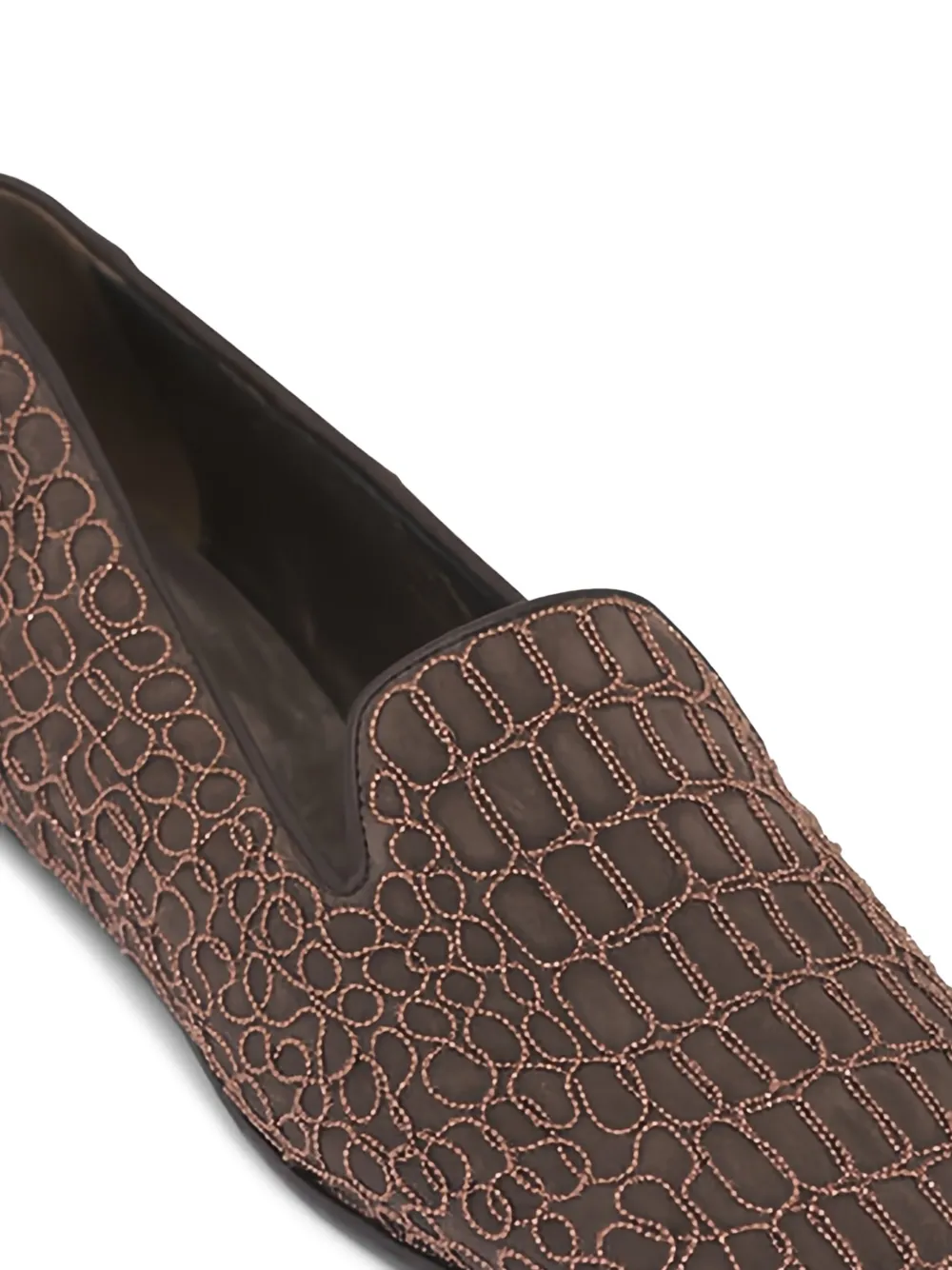 Brunello Cucinelli Loafers met geborduurd detail Bruin