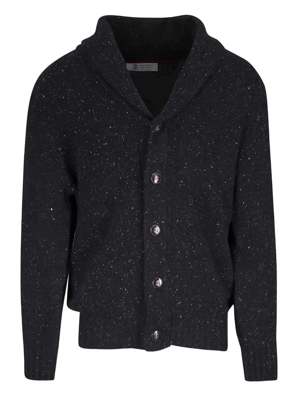 Brunello Cucinelli Cardigan mélange con collo a scialle - Grigio