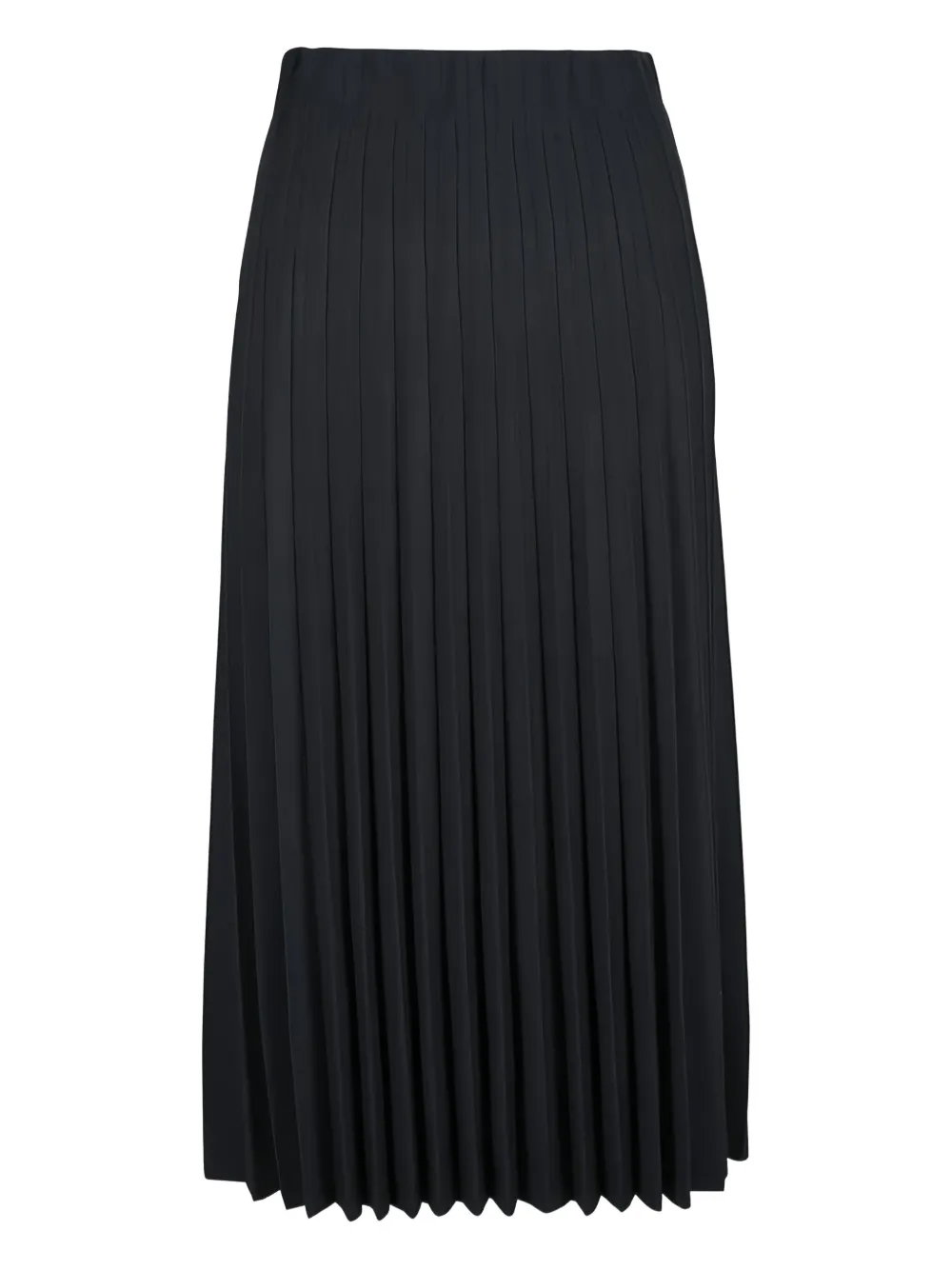 Agnona Pleated Midi Skirt In Black