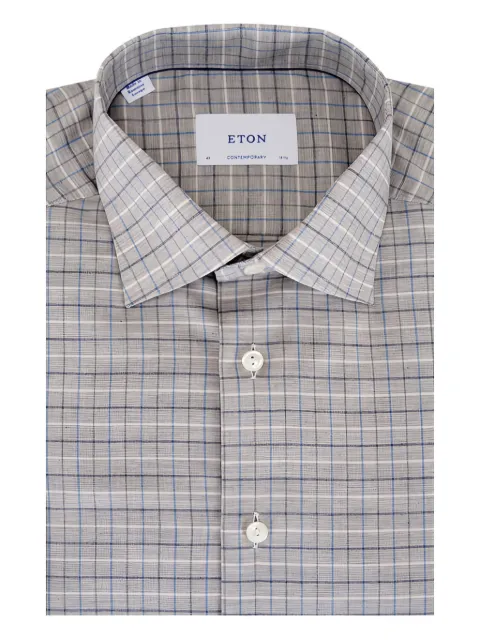 Eton ternet skjorte med knapper