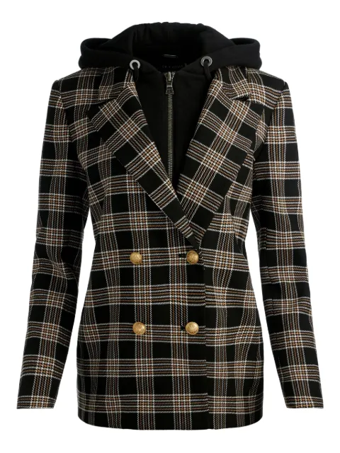 alice + olivia Jordan plaid double-breasted jacket