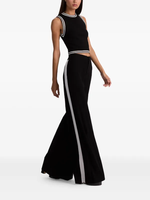 Alice + Olivia Nessi side-stripe Palazzo Pants | Black | FARFETCH