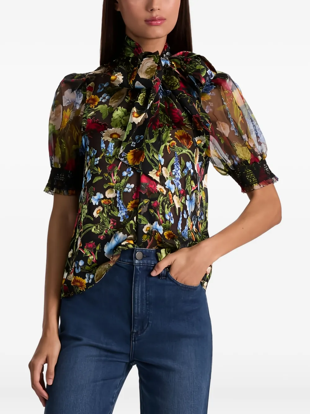alice + olivia Brentley blouse Zwart