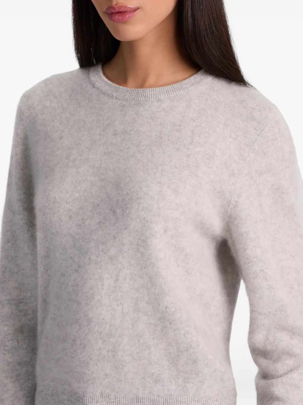 Alice And Olivia Carolee Cashmere Pullover In Gray